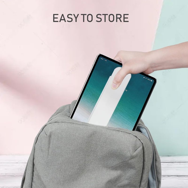 SIXFU Portable Electric Device Cover for Apple Pencil 1st/2nd Generation, Storage Case Accessories with Silicone Inner Support (White+Blue) - Image 5